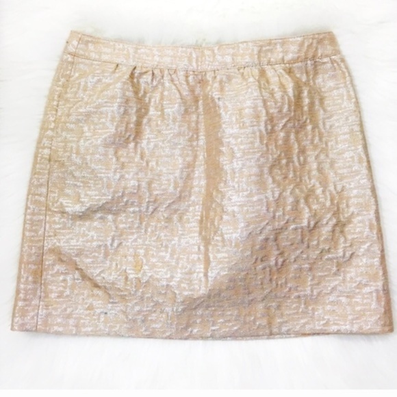 Ann Taylor LOFT | Metallic Jacquard Skirt - Picture 3 of 8